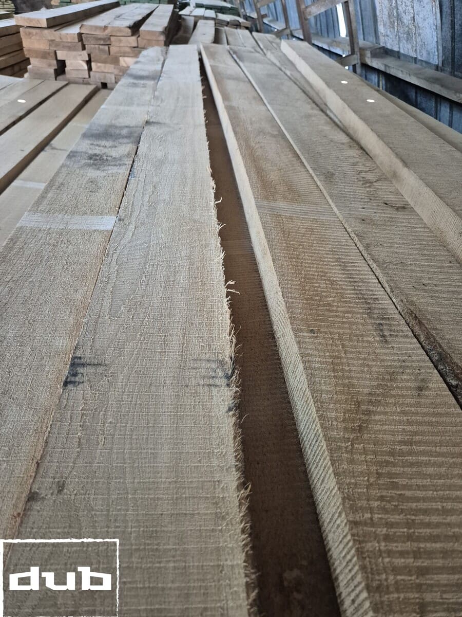 Массив дуба обрезной 0 сорт 1000-2000х150х50мм